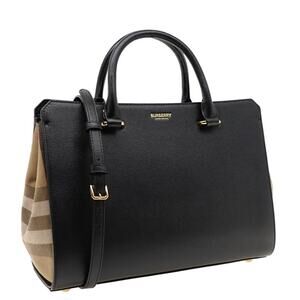 Burberry Black and Tan Handbag